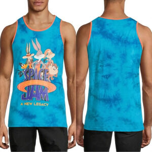 Space Jam Men’s Tie Dye Cast Graphic Print Tune Squad Sleeveless Tank Top XL